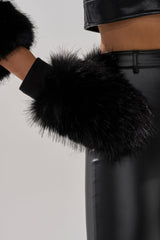 IN THE NIGHT FAUX FUR MITTENS