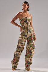IN HER ELEMENT FLORAL WOVEN JUMPSUIT