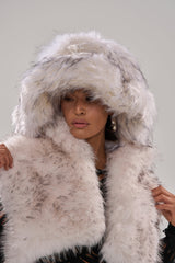 ICE QUEEN FAUX FUR BUCKET HAT