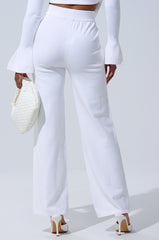 GET COZY WITH ME WIDE LEG PANT IN WHITE