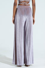 FEELS GOOD WIDE LEG VELVET PANT