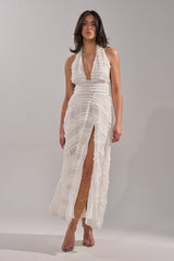 SITTING PRETTY WHITE WOVEN MAXI DRESS