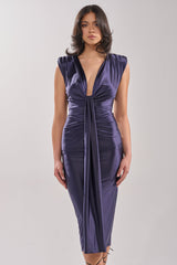 FLY ME OUT SATIN MAXI DRESS