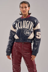 BUTTER LUXE VARSITY BOMBER