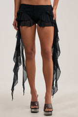 FESTIVAL QUEEN MINI SKIRT IN BLACK