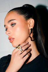 OUTTA SHAPE GOLD EARRING