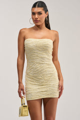 CUTE AND FLIRTY SEQUIN MINI DRESS IN YELLOW