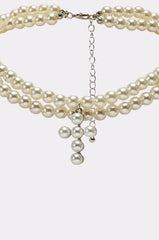 PEARL DREAMING CROSS CHOKER