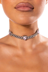 IRRESISTIBLE RHINESTONE HEART CHOKER