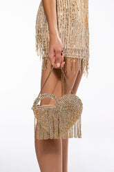 LOVER LOVER GOLD DRIPPY HEART BAG
