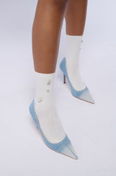 SILVER EMBELLISH BLING SOCKS