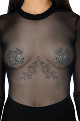 X MARKS THE SPOT EMBELLISHED NIP STICKER