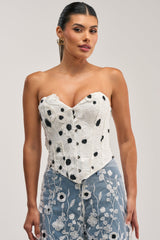 MIXED FLORALS CORSET