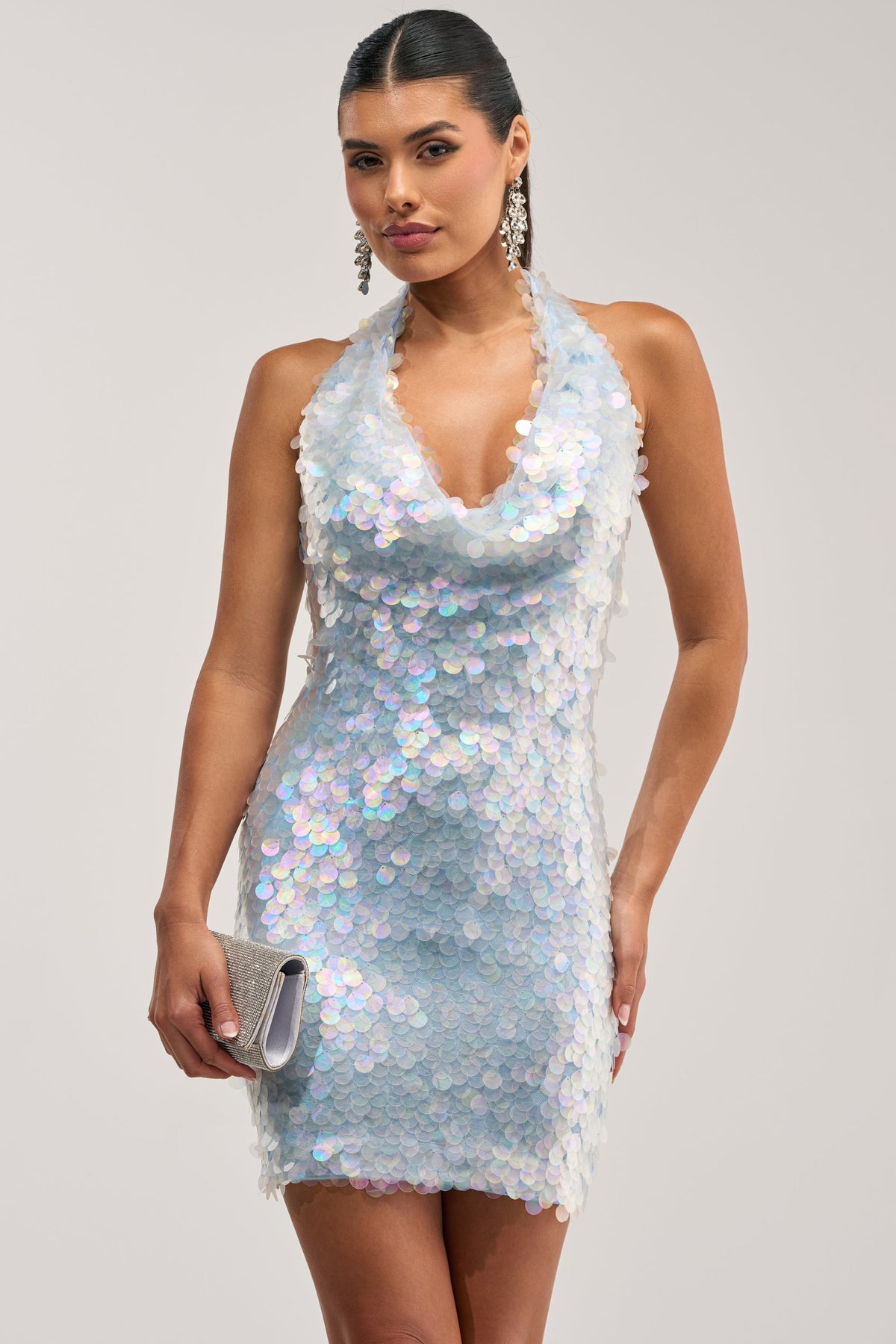 PARTY HARDER IRIDESCENT SEQUIN MINI DRESS