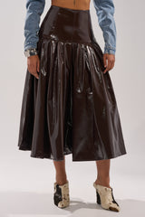 BABY GIRL FAUX LEATHER MAXI SKIRT