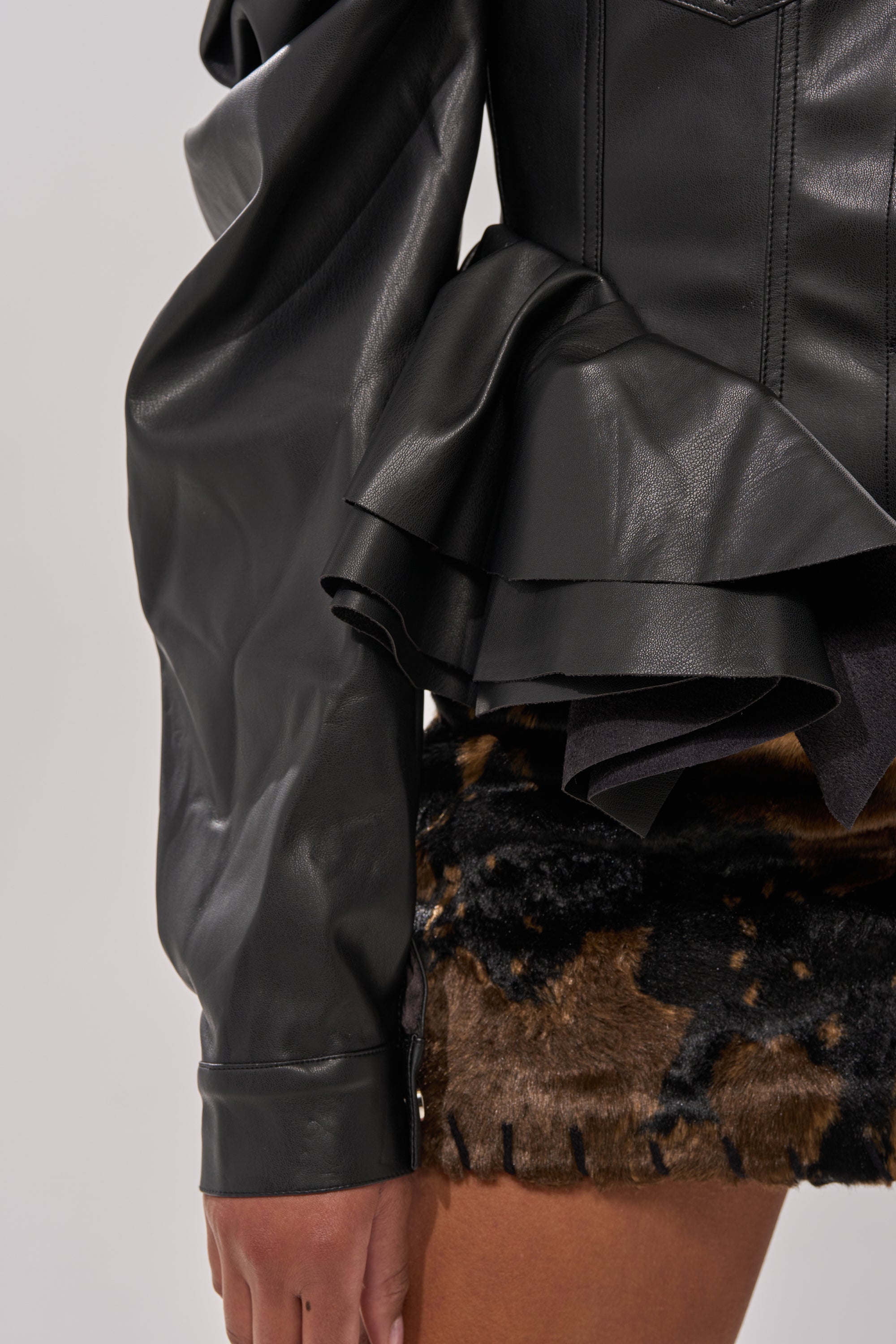 NIGHT MOVES FAUX LEATHER JACKET