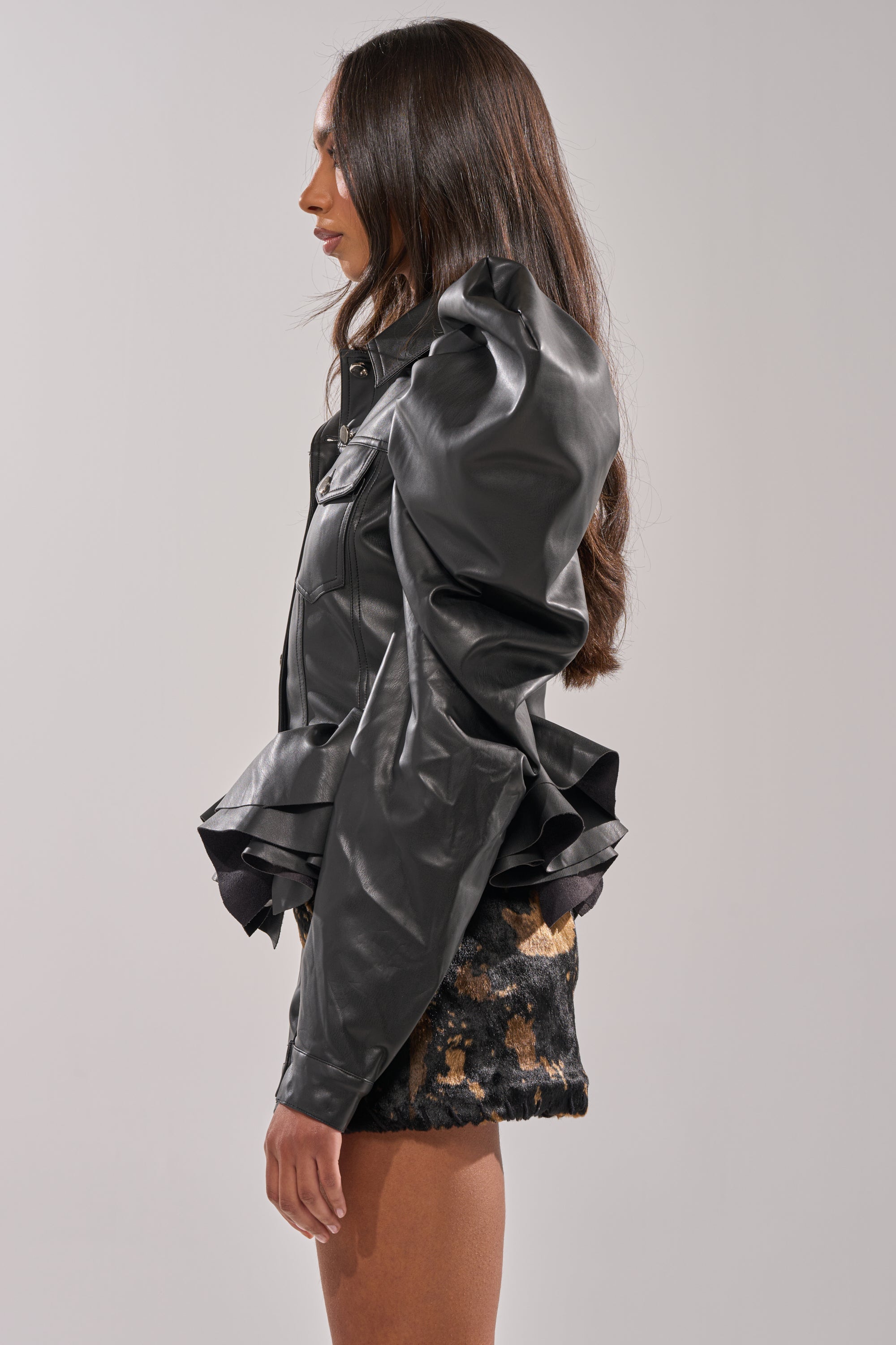 NIGHT MOVES FAUX LEATHER JACKET