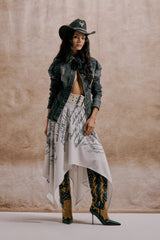 READ ME MIDI SKIRT