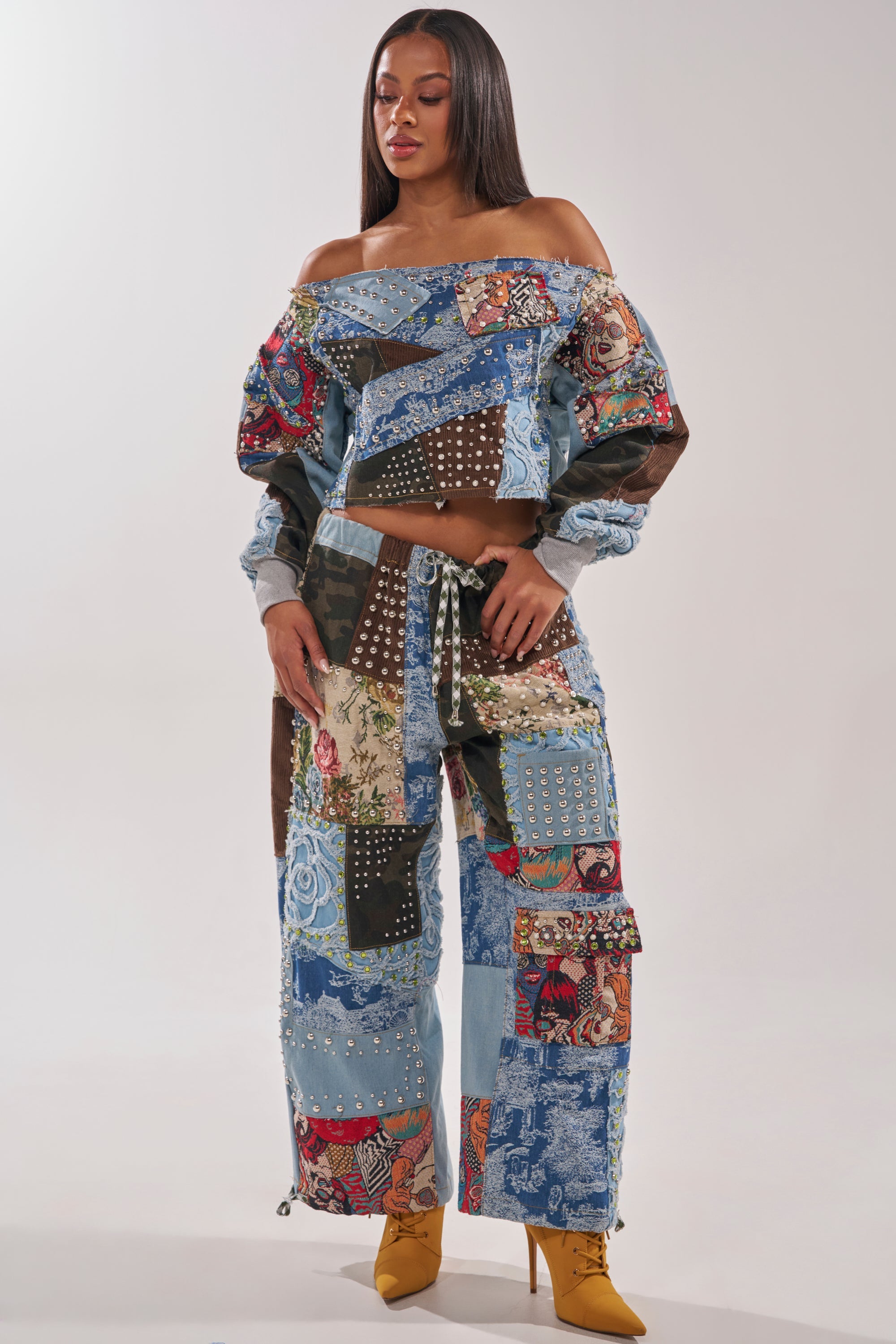 CALL EM CRAZY PATCHWORK JOGGER