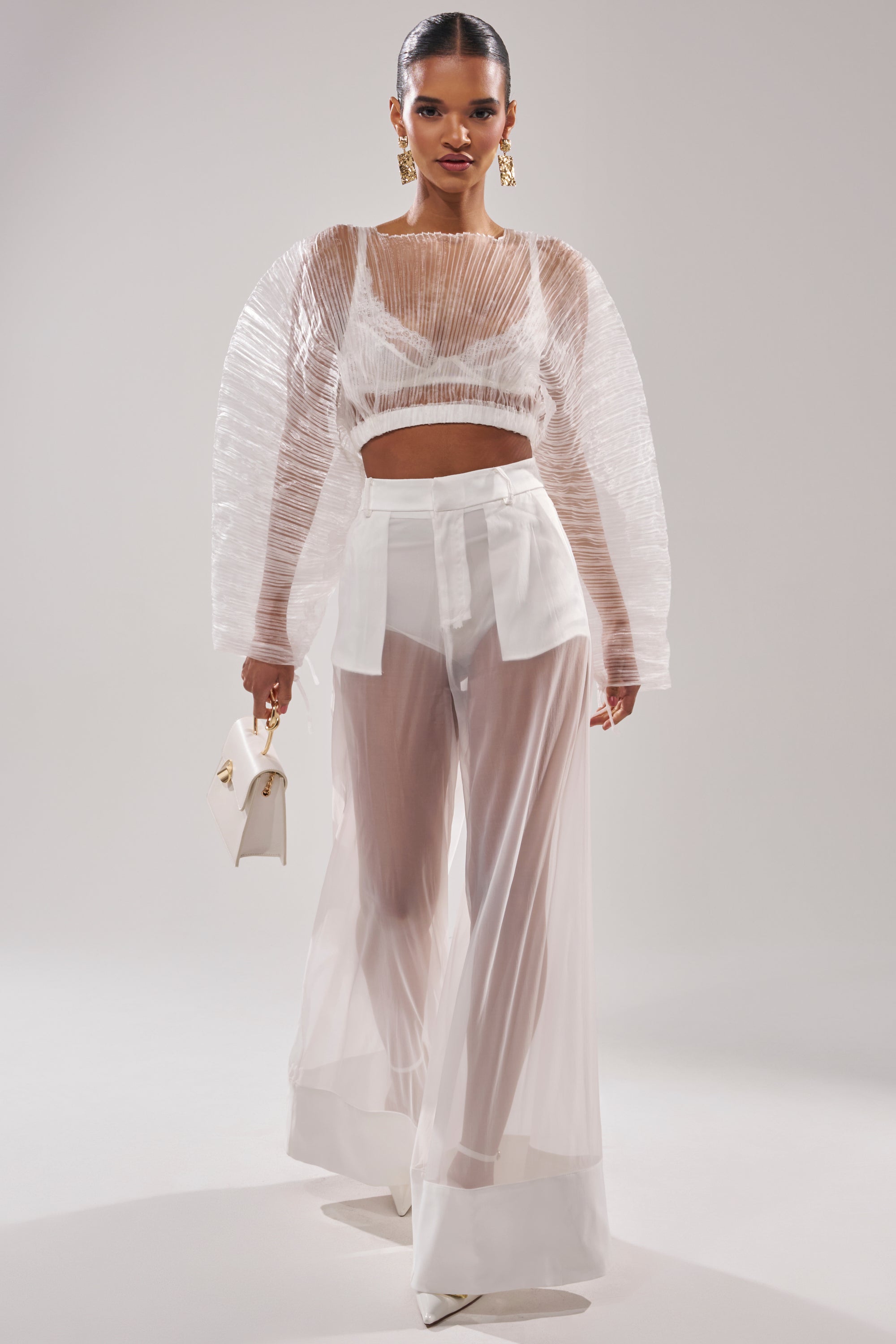 VACATION MODE PLEATED BLOUSE