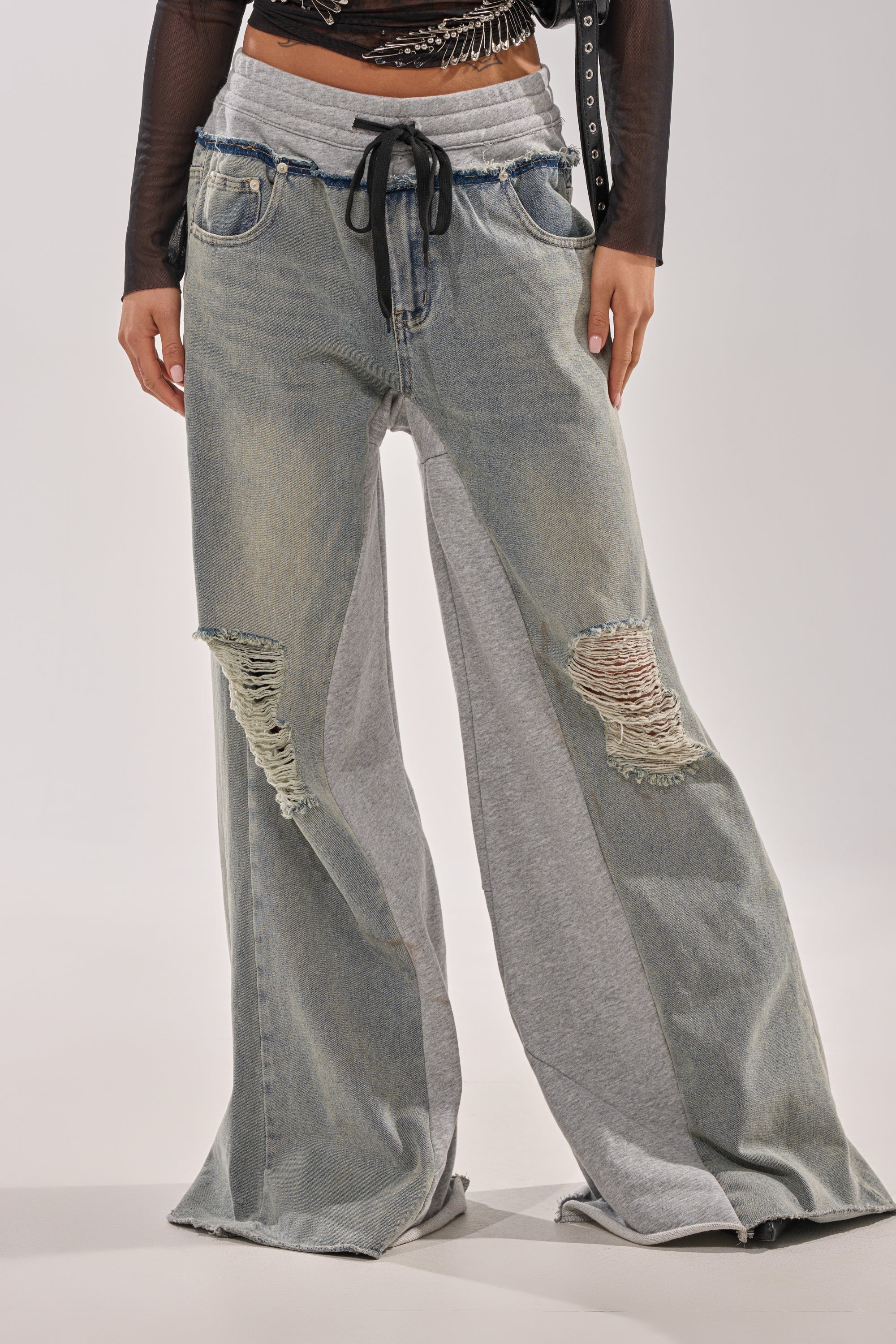 COMFY WIDE LEG DENIM JOGGER