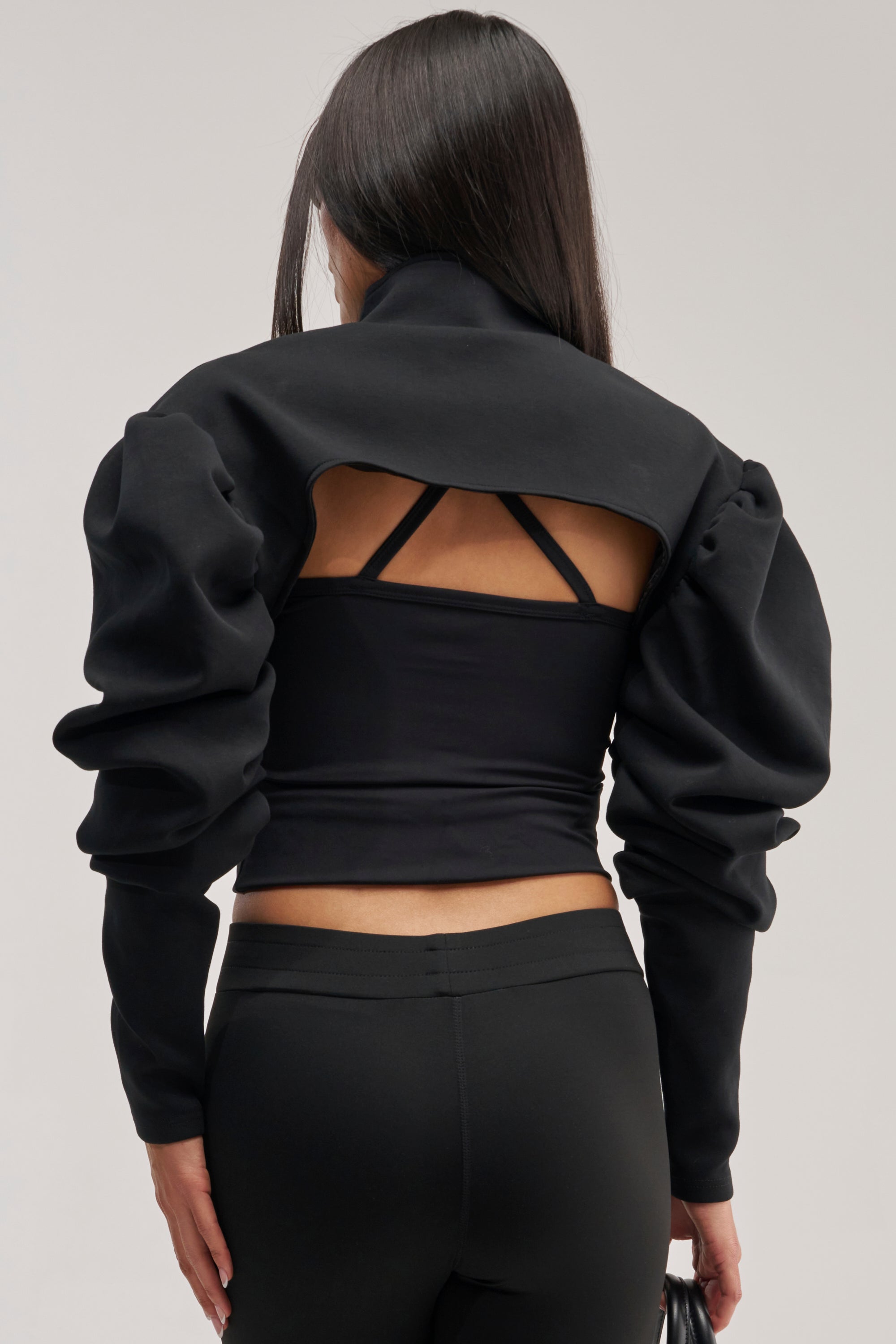 SCARLETT RUCHED SLEEVE BOLERO