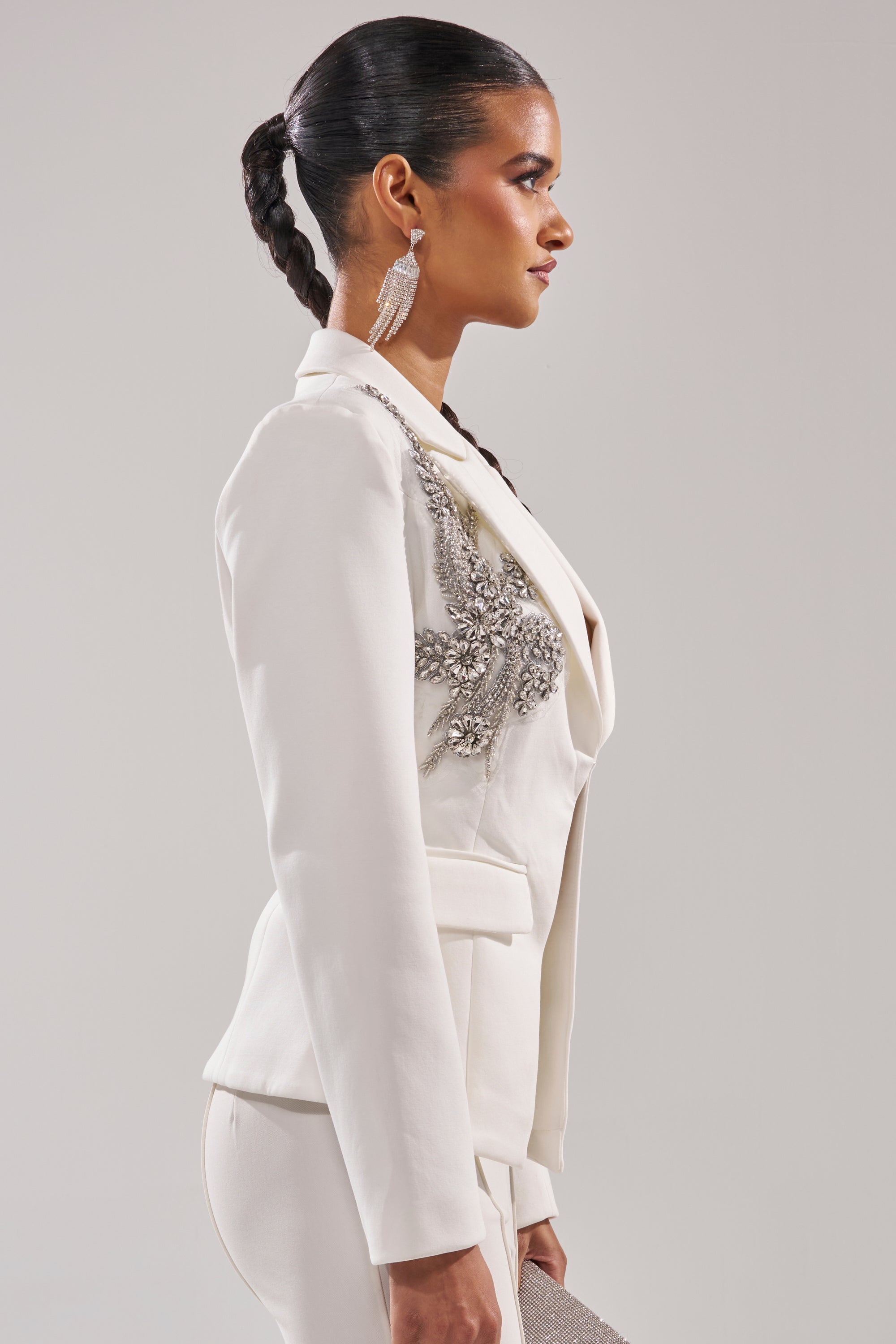 SPEND IT ALL ON ME EMBELLISHED BLAZER