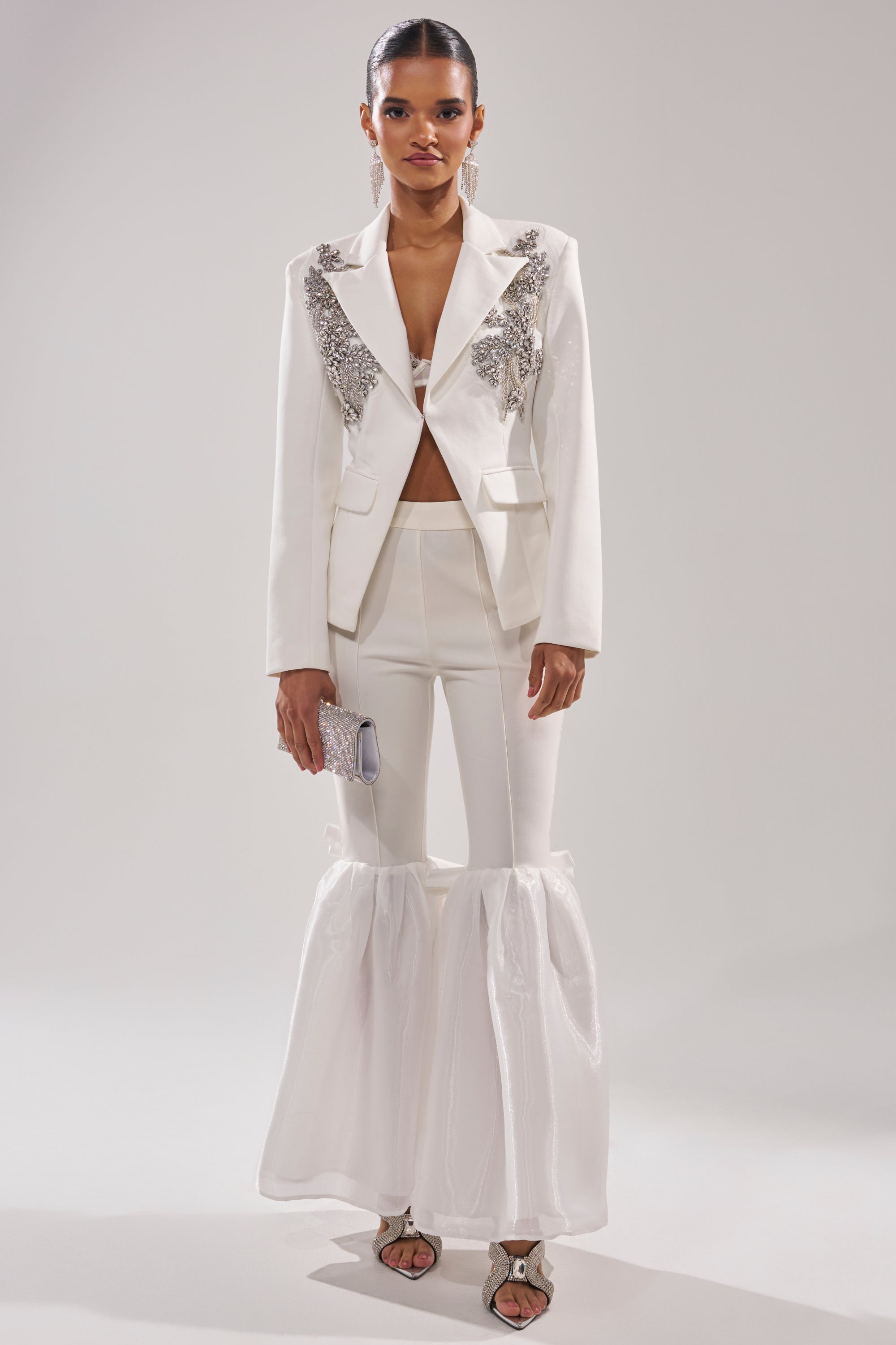 SPEND IT ALL ON ME EMBELLISHED BLAZER