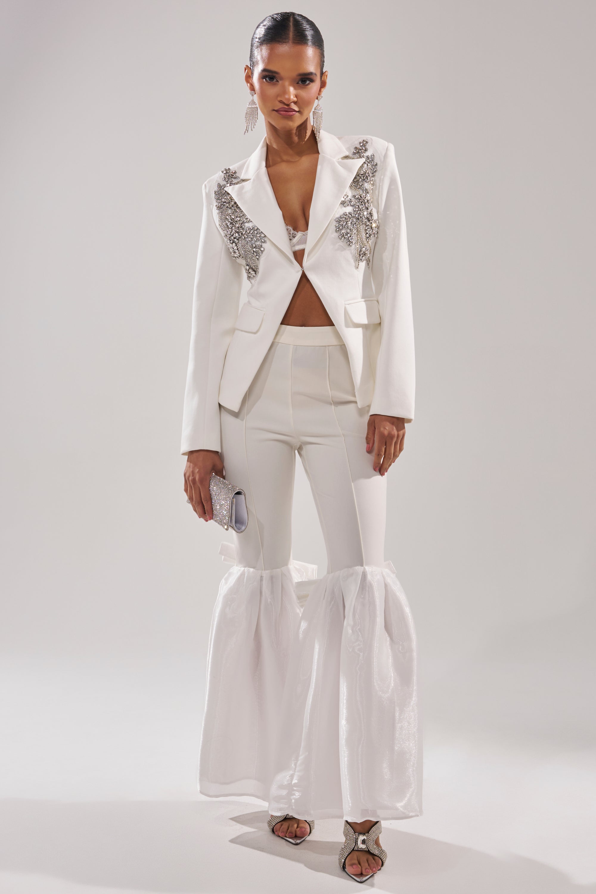 SPEND IT ALL ON ME EMBELLISHED BLAZER
