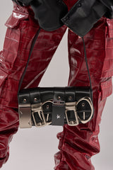 BUCKLE UP PURSE IN BLACK