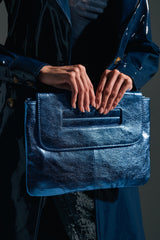 COSMIC COBALT OVERSIZED CLUTCH
