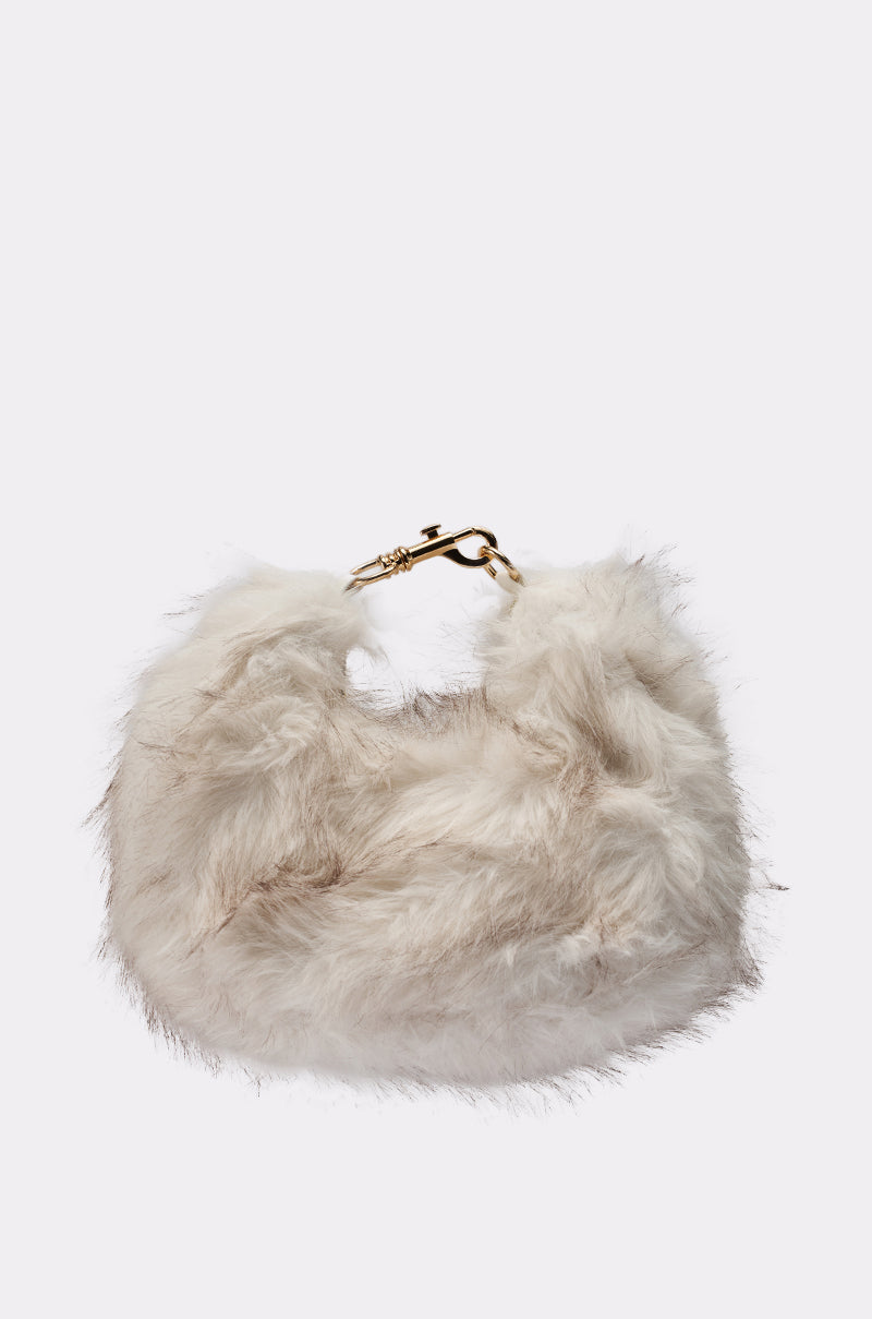 WINTER SKY FAUX FUR PURSE