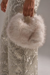 WINTER SKY FAUX FUR PURSE