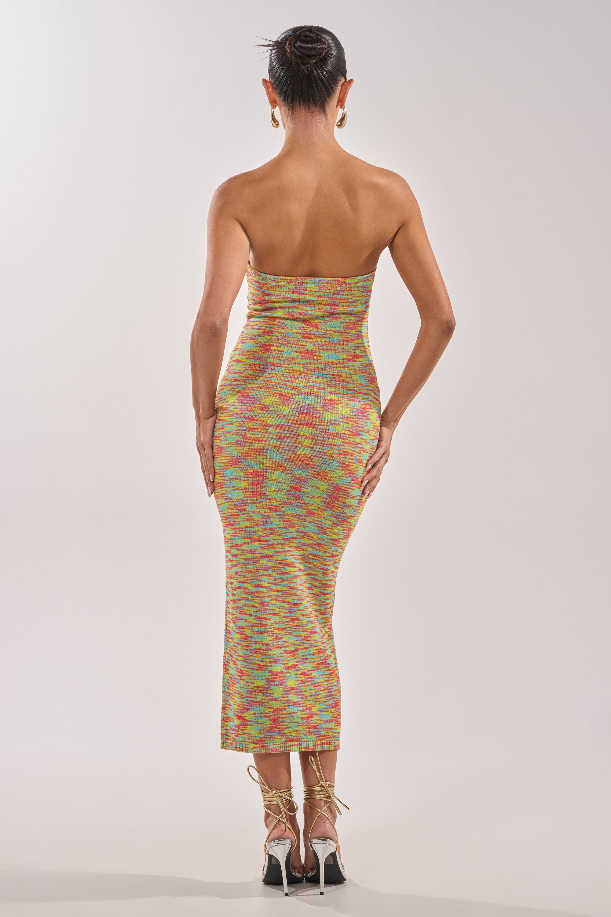 STARRY NIGHT KNIT MIDI DRESS IN MULTI