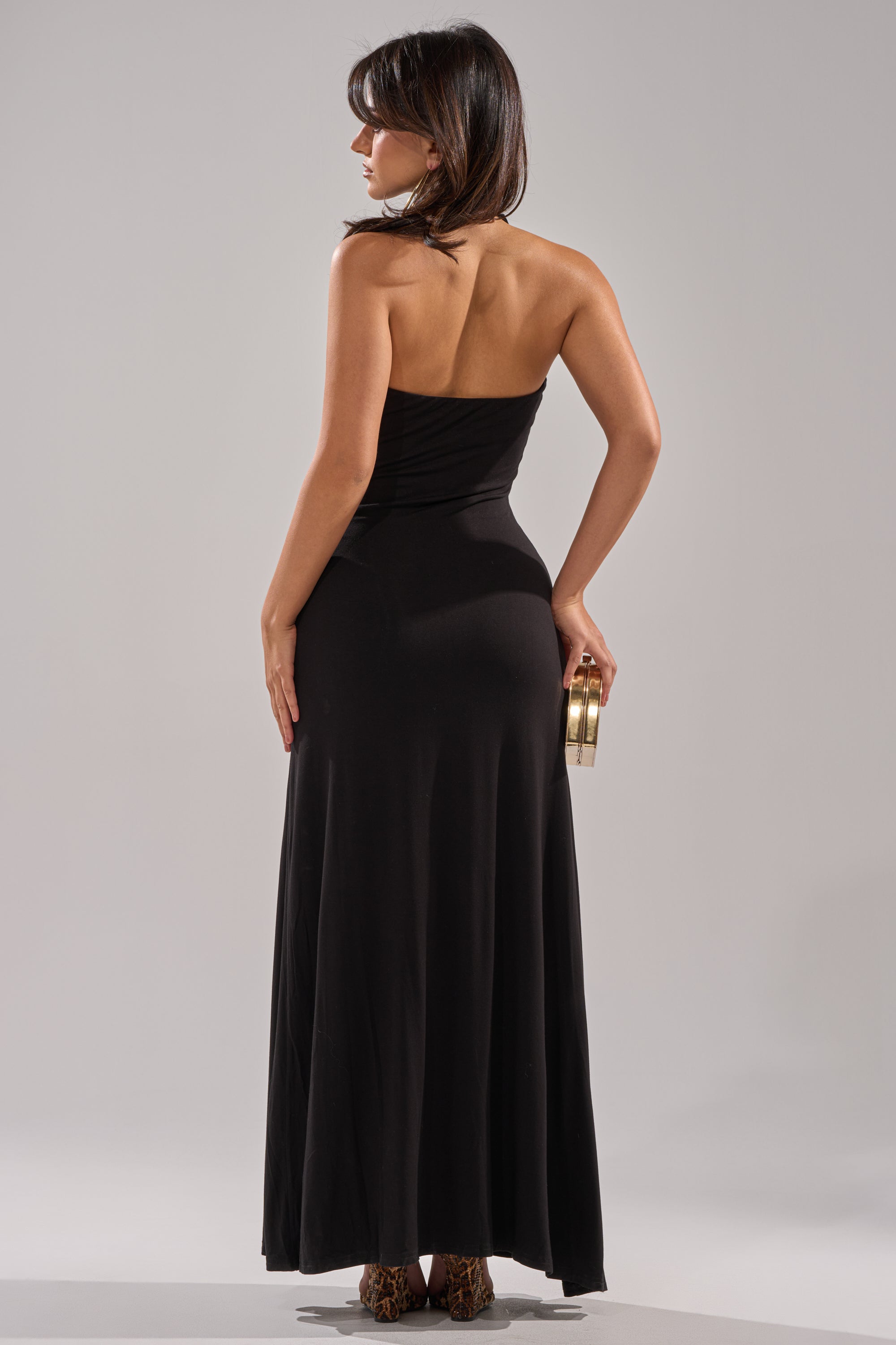MAKE YOU LOSE YOUR MIND MAXI DRESS IN BLACK