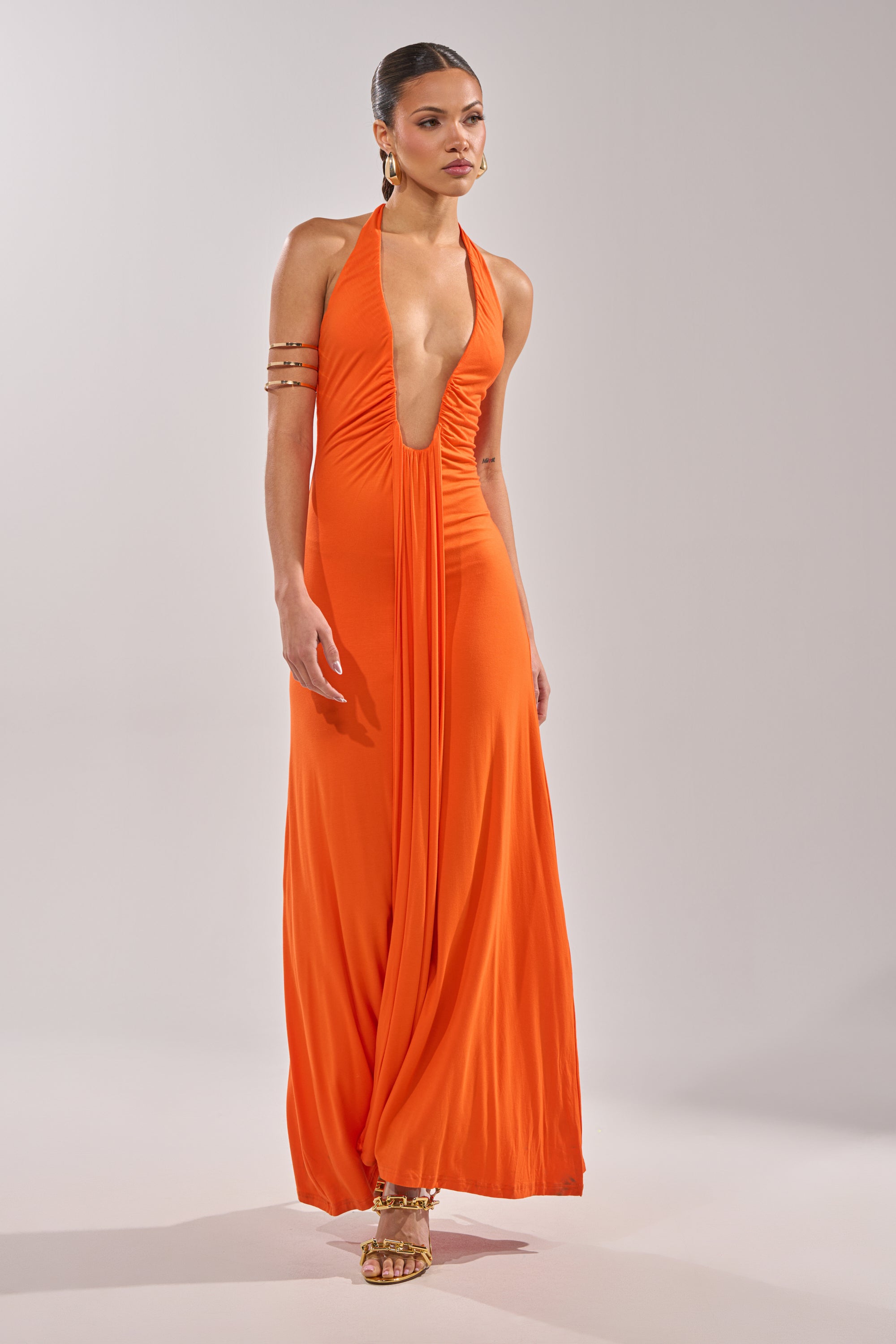 MAKE YOU LOSE YOUR MIND MAXI DRESS IN ORANGE