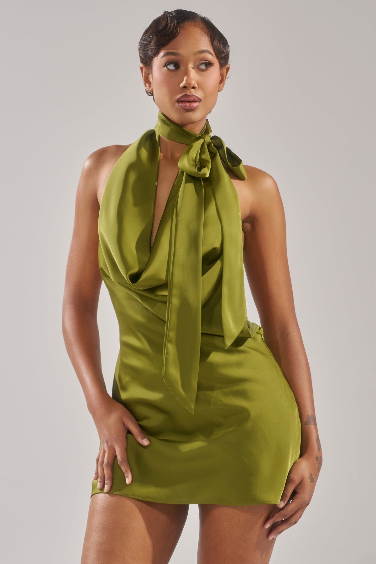 GIGI MINI DRESS IN GREEN