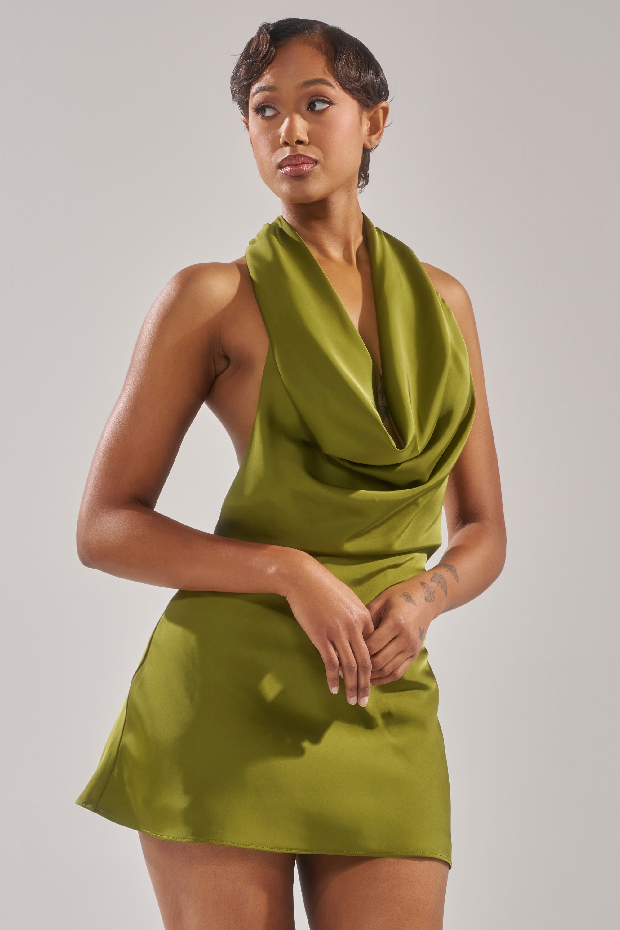 GIGI MINI DRESS IN GREEN