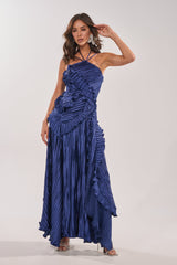 CELESTE RUFFLE MIDI DRESS