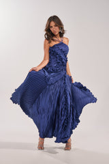 CELESTE RUFFLE MIDI DRESS