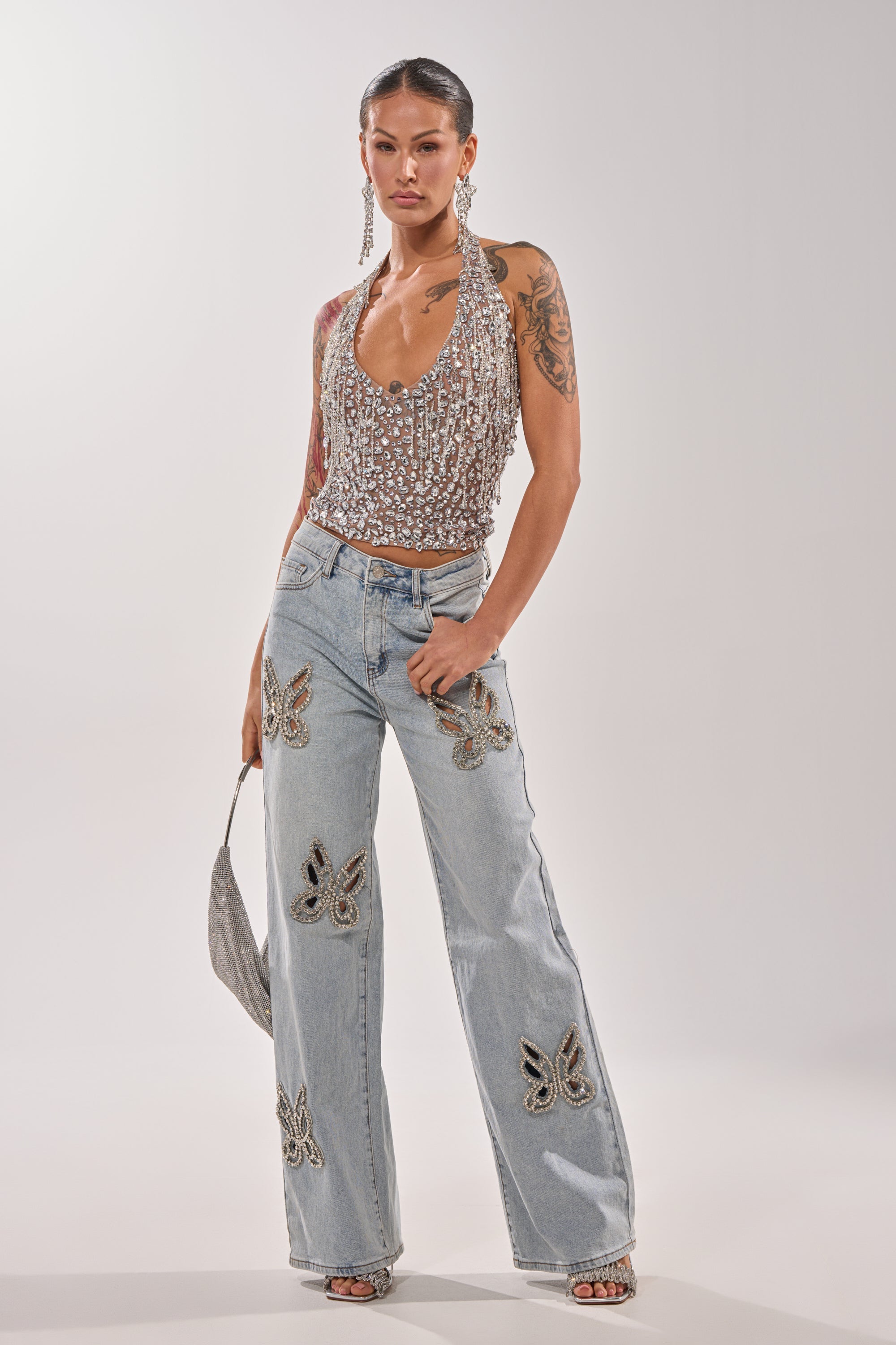 HOTTEST ON THE BLOCK RHINESTONE BLOUSE