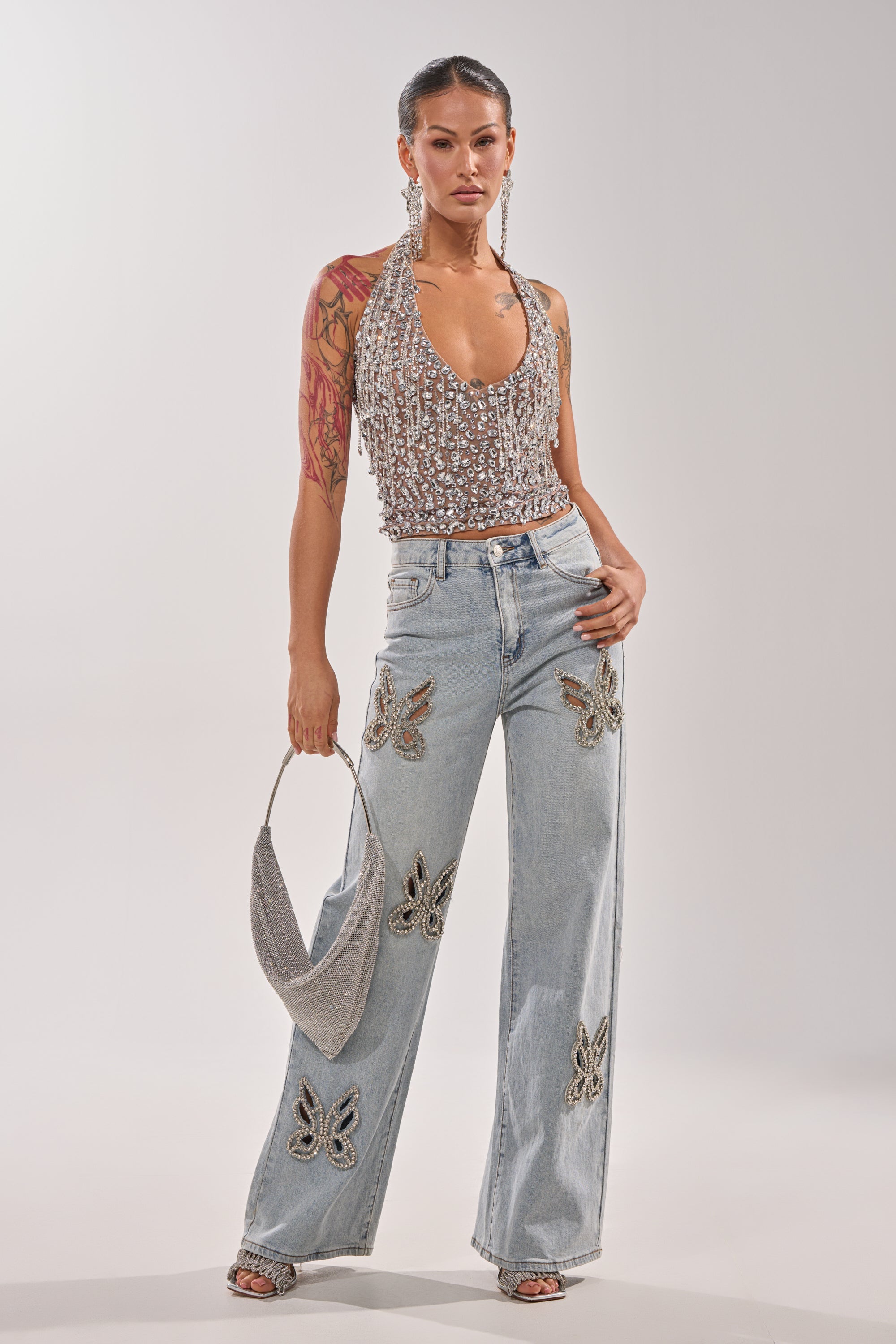 HOTTEST ON THE BLOCK RHINESTONE BLOUSE