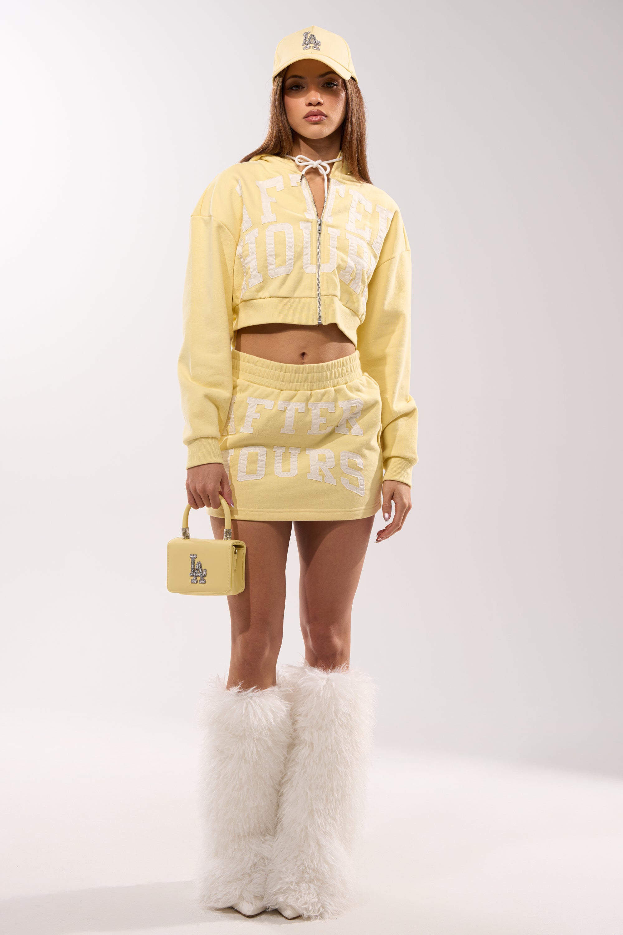 AFTER HOURS MINI SKIRT IN YELLOW