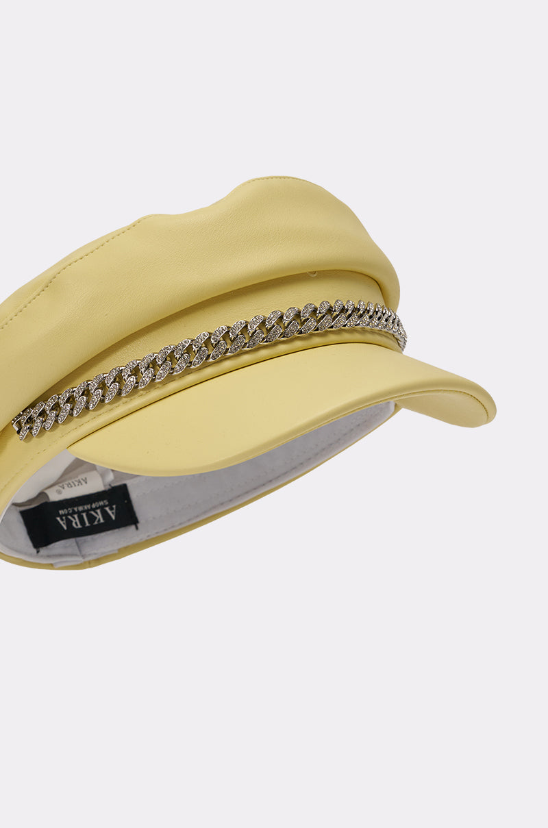 BUTTER ME UP PU BRIM HAT
