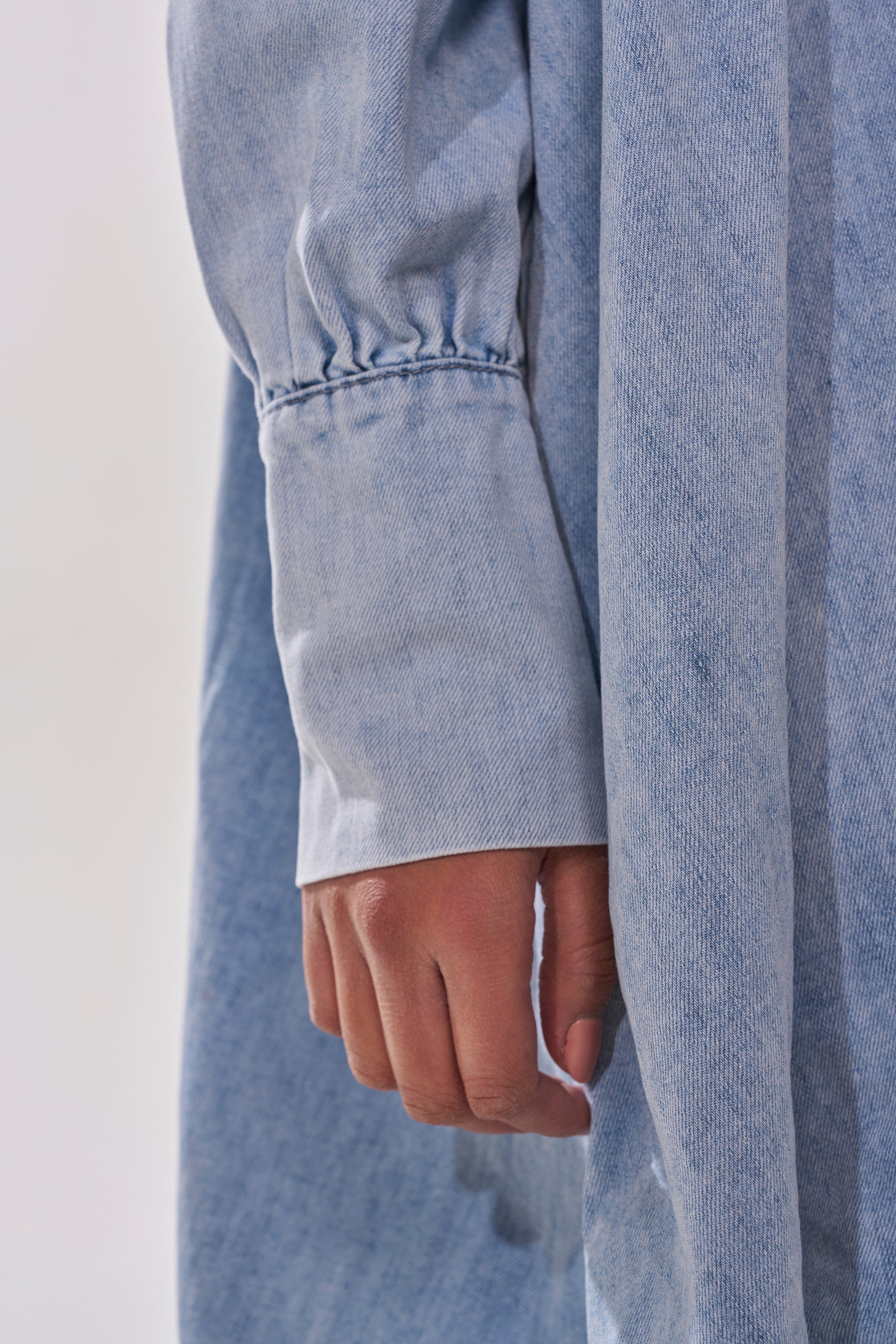 AMELIA DENIM HIGH-LOW DRESS
