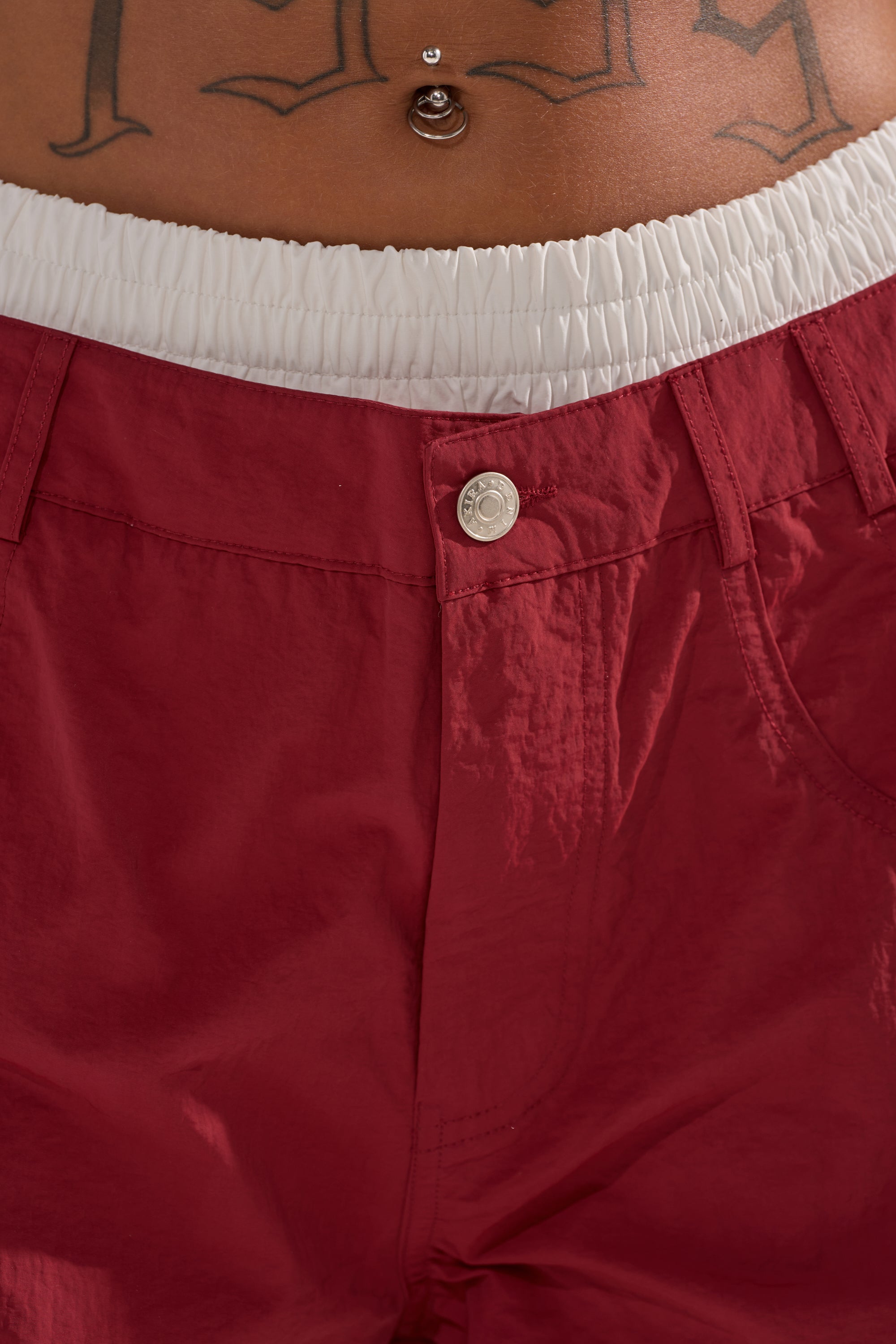 DENNIS TRACK PANT IN BURGUNDY
