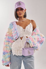 ALIA CHUNKY CHENILLE KNIT CARDIGAN