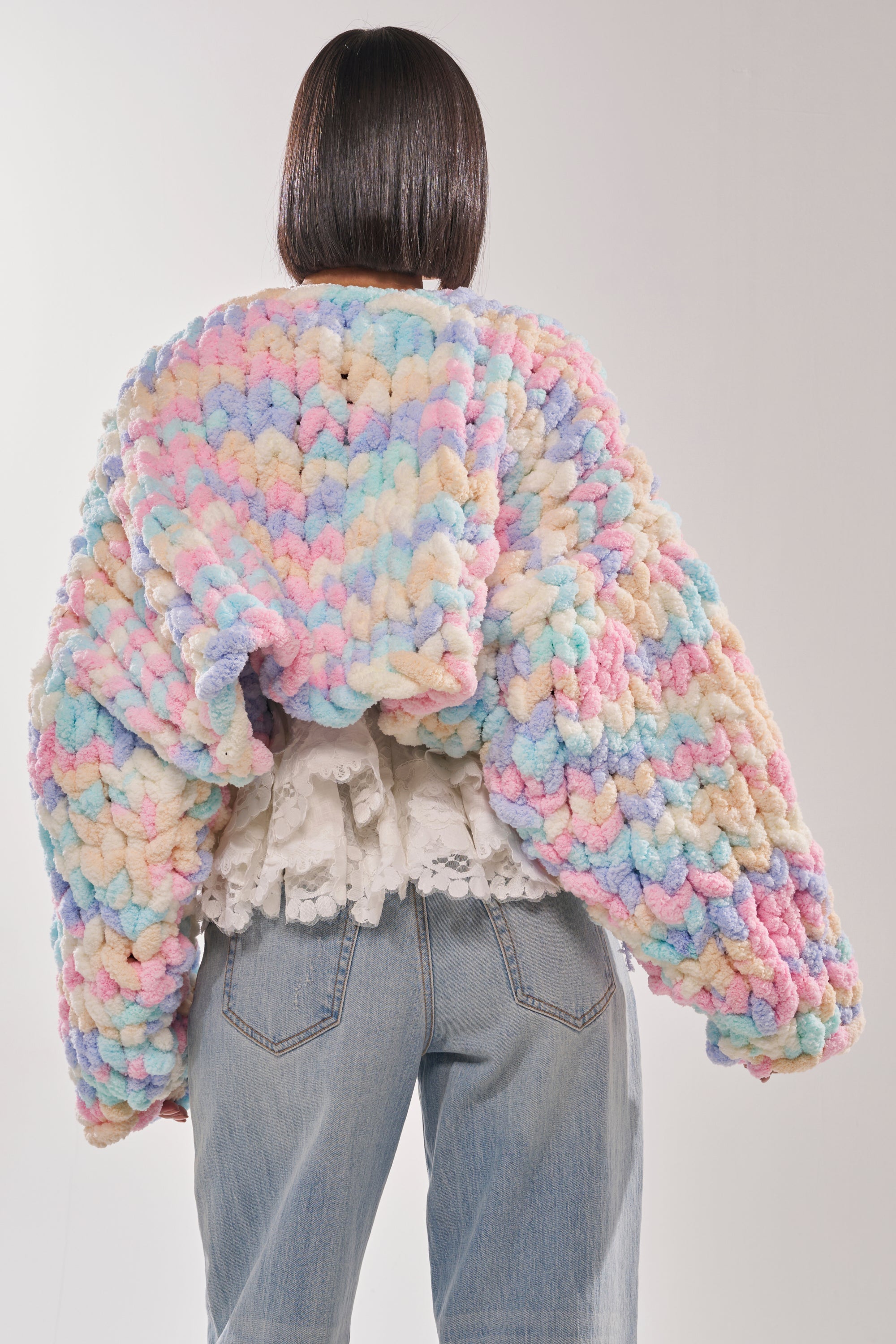ALIA CHUNKY CHENILLE KNIT CARDIGAN