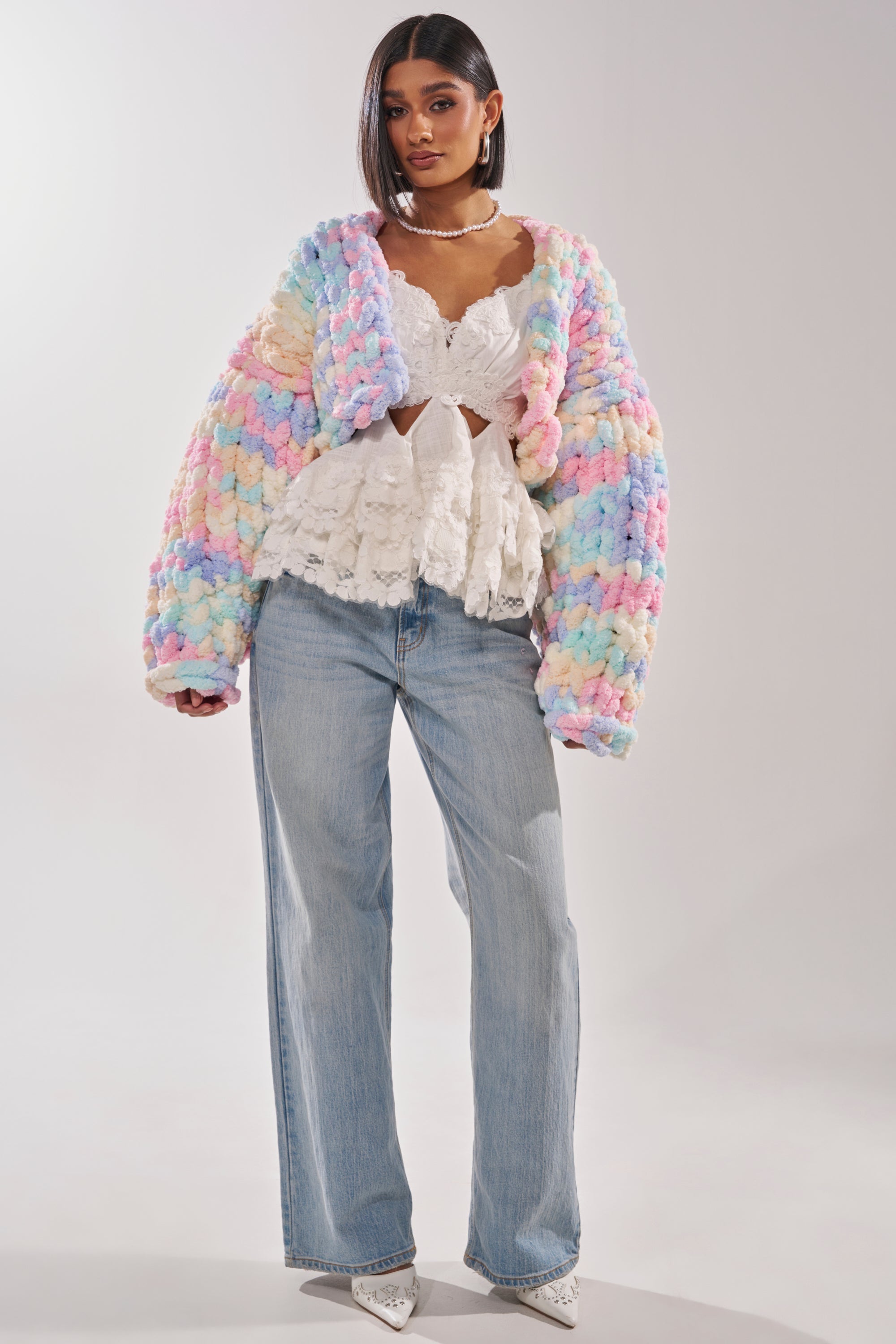 ALIA CHUNKY CHENILLE KNIT CARDIGAN