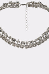 BLING RING NECKLACE IN SILVER